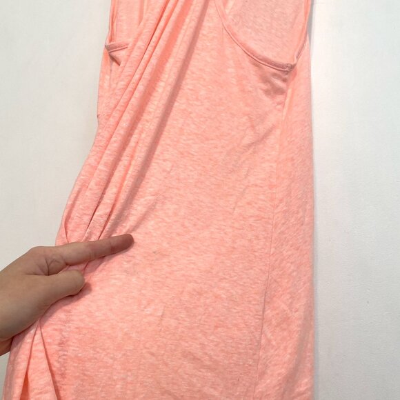 VICTORIA'S SECRET VS Knotted Tank Cover Up / Tunic Top Coral Pink Crochet Sheer - Picture 15 of 16